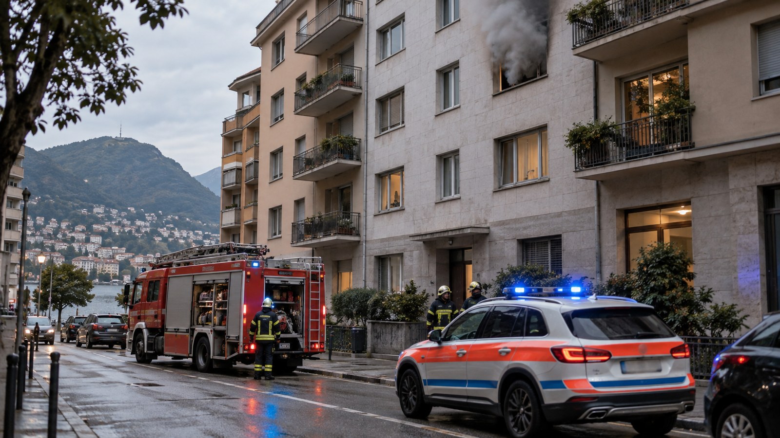 Palazzina a Lugano interessata da un principio d'incendio (immagine illustrativa)