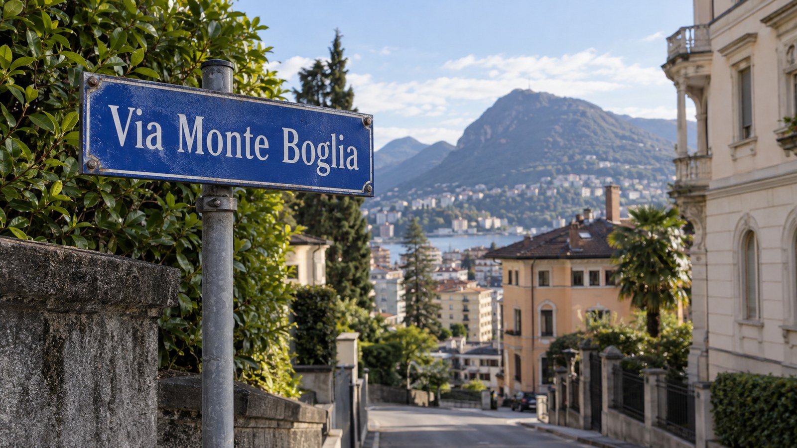 Scorcio della citta di Lugano. La Lega dei ticinesi chiede l intitolazione di un tratto di via Monte Boglia a Giuliano Bignasca (foto d archivio 2009).