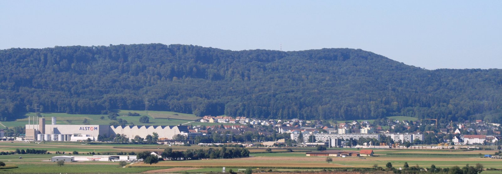 Vista panoramica di Birr, in Argovia, teatro dell'incidente stradale