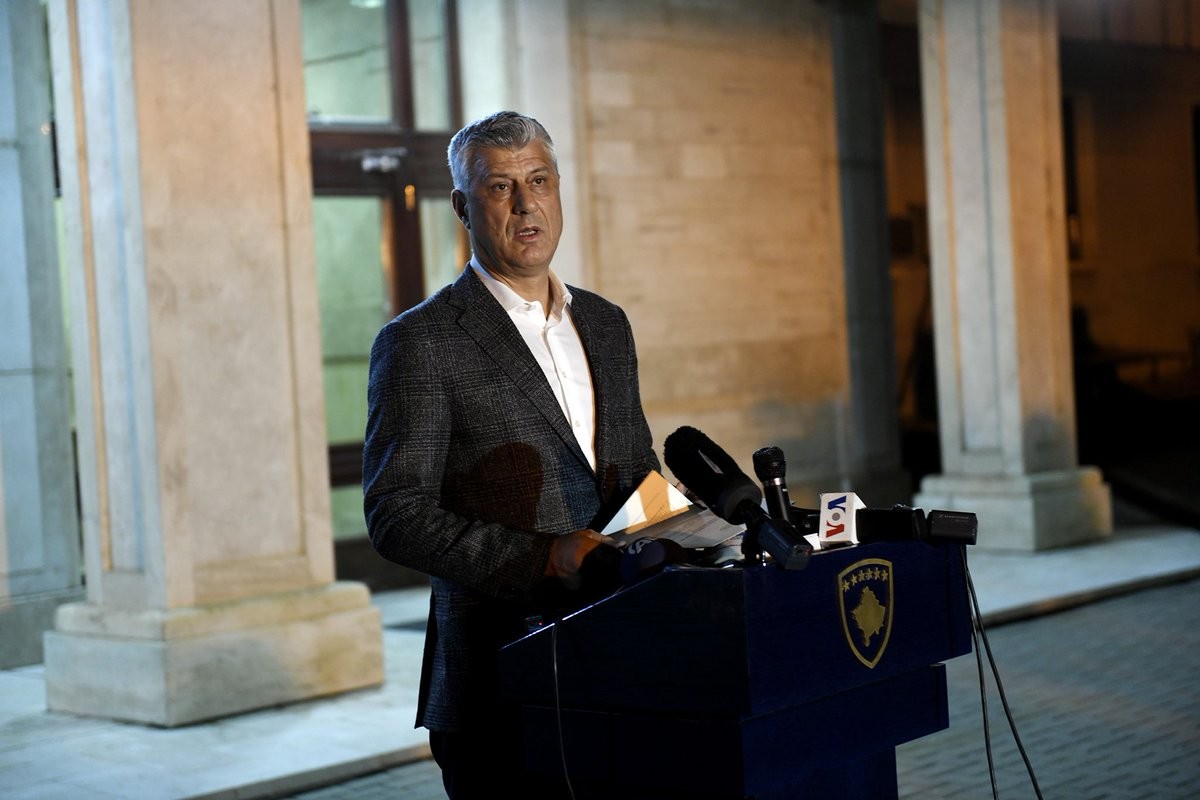 Hashim Thaçi in una foto d'archivio (2020).