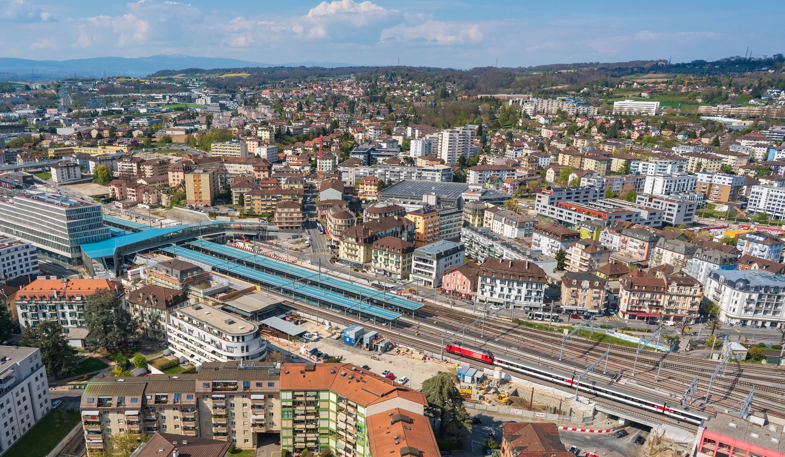 Vista aerea di Renens (VD), teatro del tragico incidente di sabato sera.