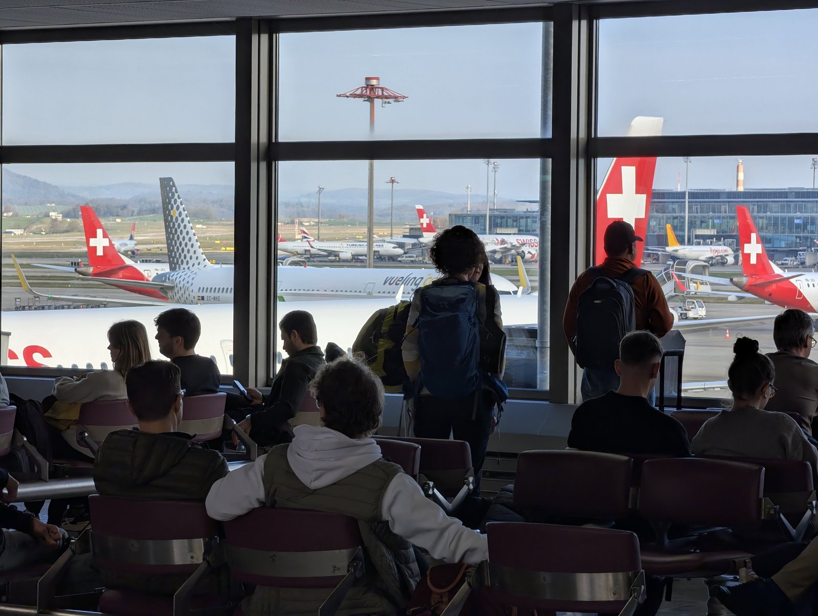 Aerei della compagnia Swiss all'Aeroporto di Zurigo