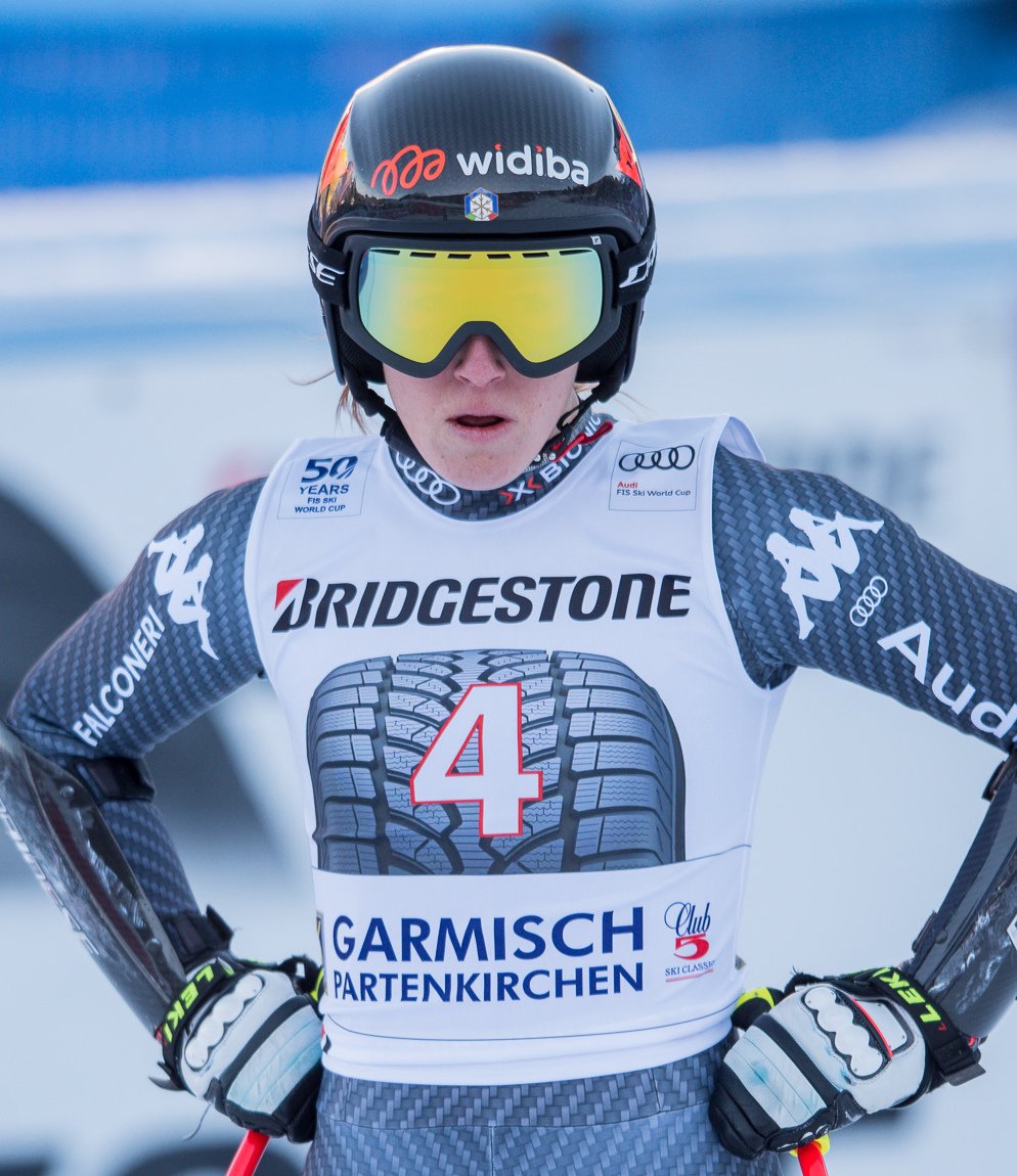 Sofia Goggia durante le gare di Coppa del Mondo a Garmisch-Partenkirchen nel 2017 (foto d'archivio)