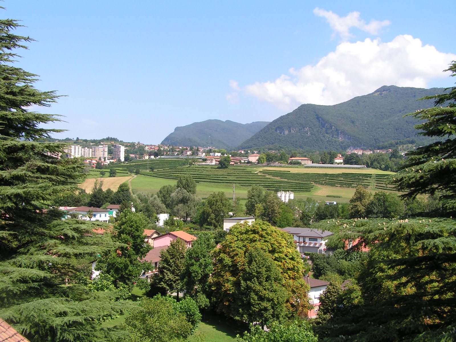 Veduta di Coldrerio. Foto d’archivio (2008), ridimensionata.