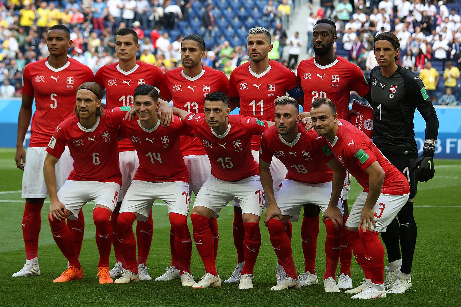 La Selezione svizzera schierata prima di un incontro internazionale (foto d'archivio).