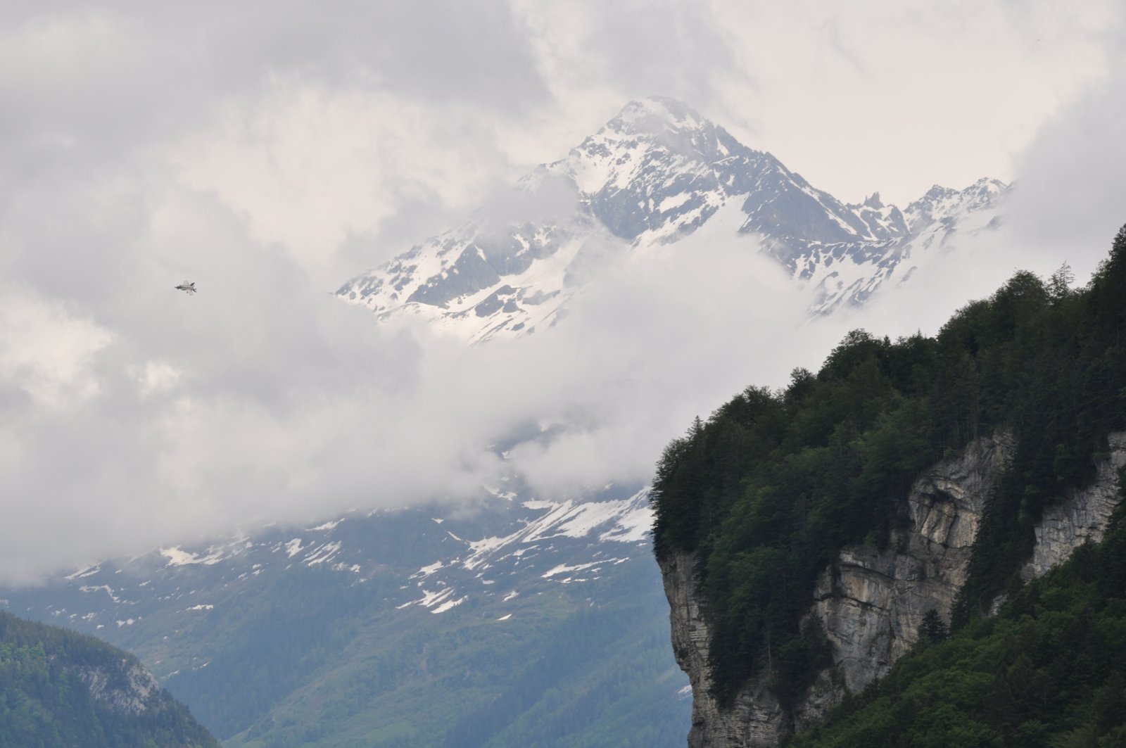 Un caccia F-35A in sorvolo durante le prove all'aerodromo di Meiringen. (Foto d'archivio 2019)