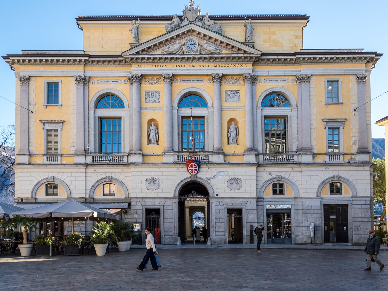 Il Palazzo Civico di Lugano, sede del Municipio