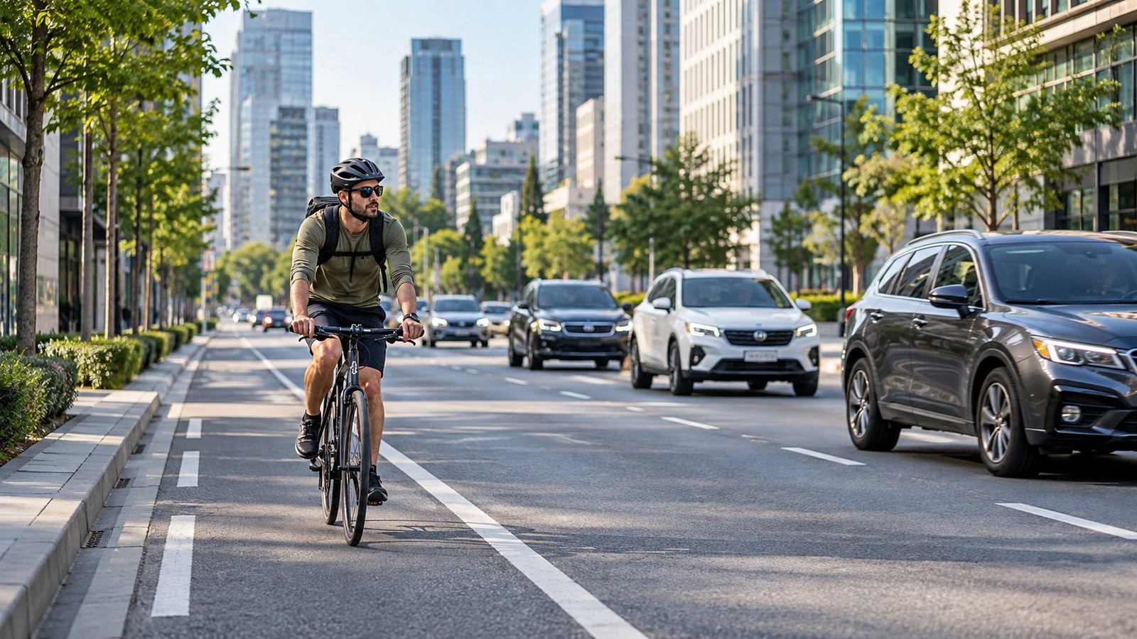 Segnale stradale indicante la distanza minima di 1.5 metri per il sorpasso dei ciclisti (foto illustrativa)