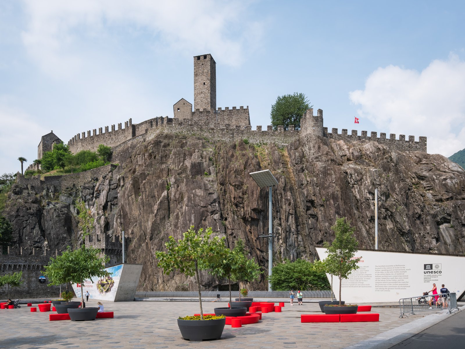 Piazza del Sole e Castelgrande a Bellinzona