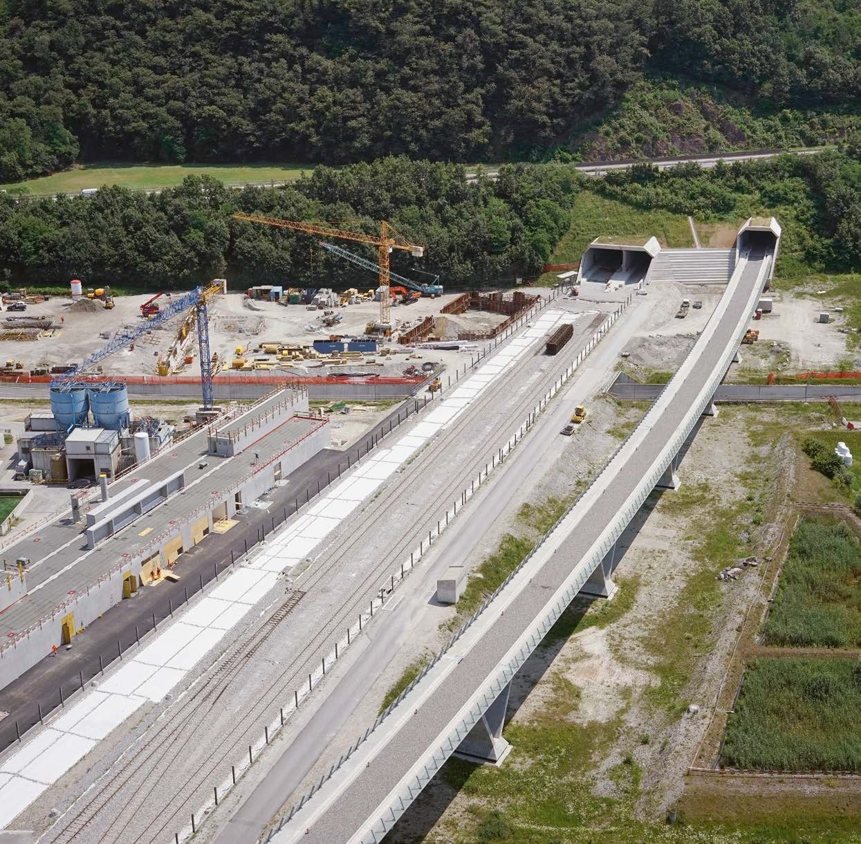 Il portale nord della galleria di base del Ceneri a Camorino durante la costruzione, foto d’archivio. Immagine di contesto: non documenta nuovi lavori di digitalizzazione.