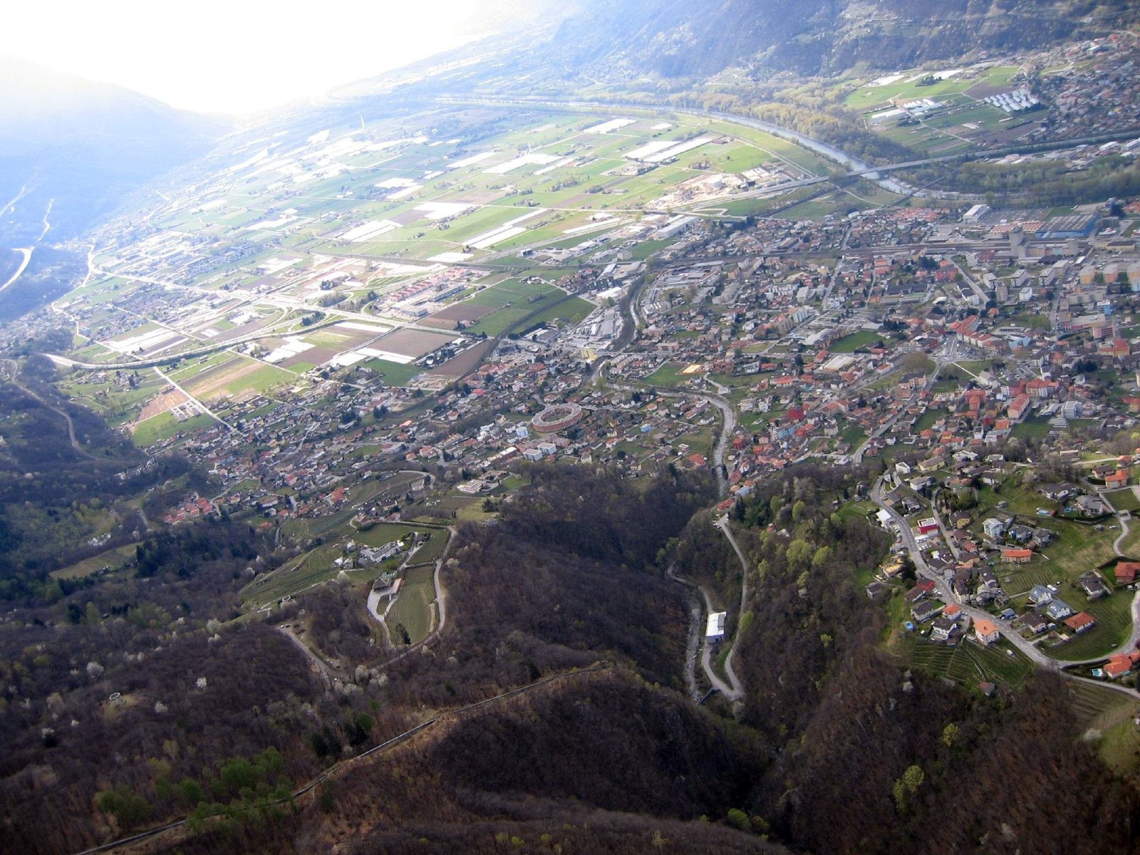 Vista sul comune di Camorino (foto d'archivio)