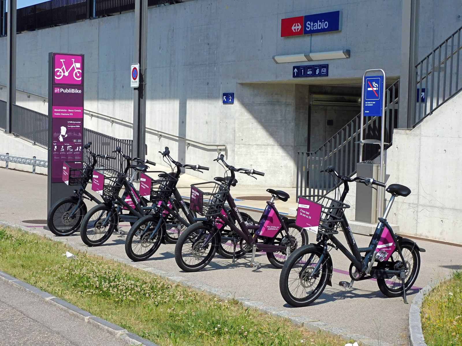 Una postazione di bikesharing PubliBike in Ticino (foto d'archivio 2022).