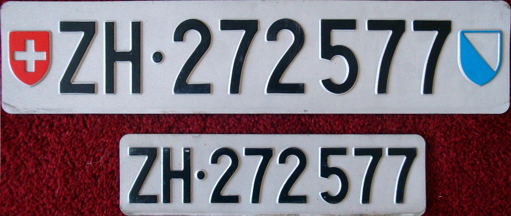 Targhe automobilistiche svizzere (foto d'archivio).
