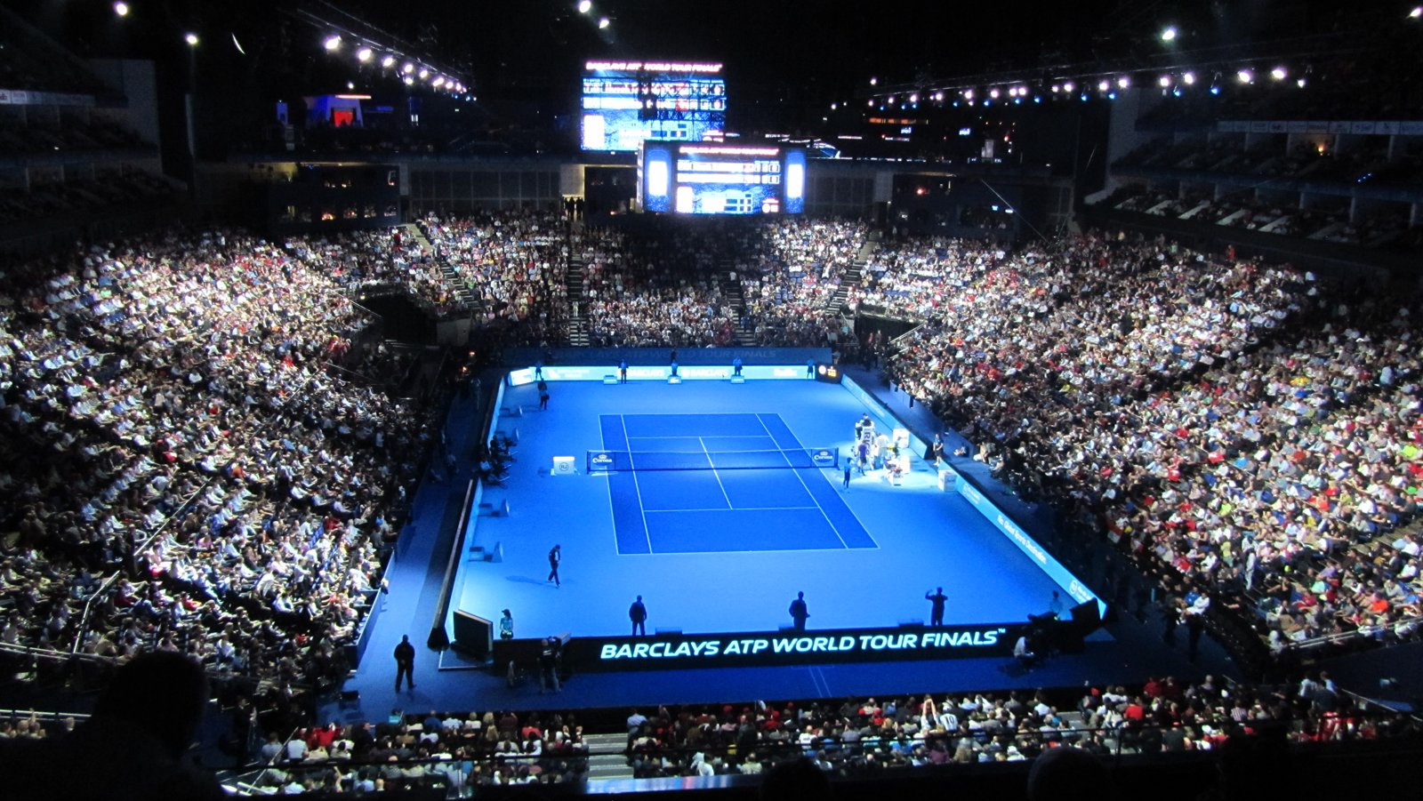 L'interno dell'O2 Arena di Londra durante le finali ATP (foto d'archivio 2012).