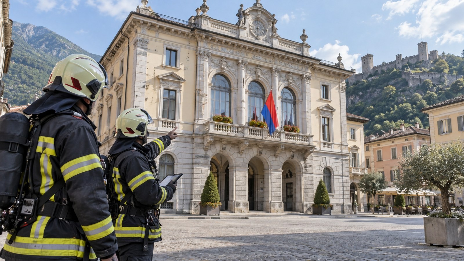 Il Palazzo Civico di Bellinzona, sede del Municipio e dell'amministrazione comunale (illustrazione)
