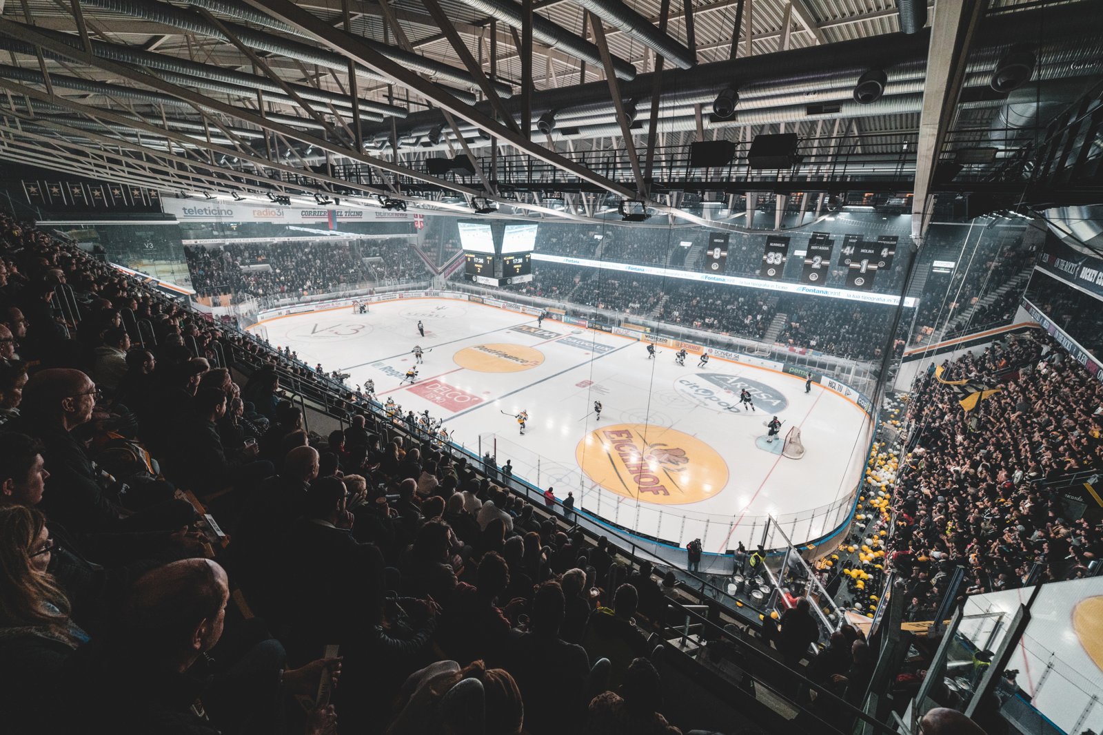 La Cornèr Arena di Lugano durante una partita dell'HC Lugano (foto d'archivio)