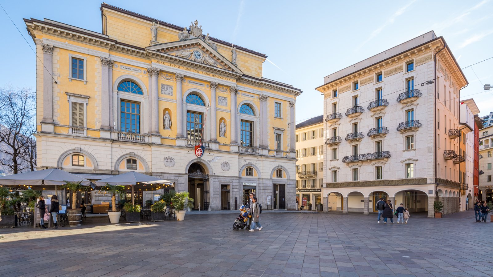 Scorcio di Piazza della Riforma a Lugano (foto d'archivio 2026)