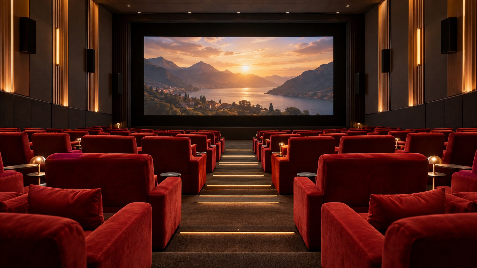 Interno illustrativo di una sala cinematografica rinnovata