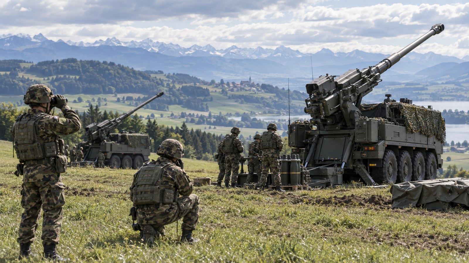 Soldati ed equipaggiamenti militari in addestramento (immagine illustrativa)