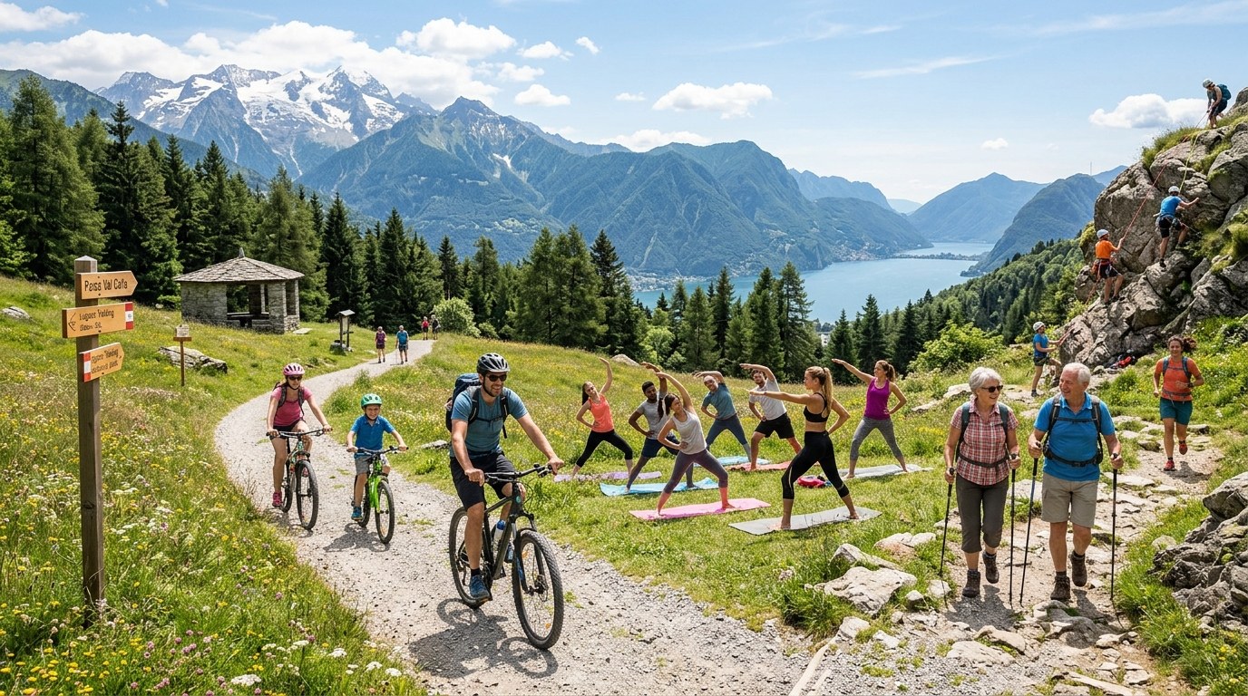 Attività sportive all’aperto in Ticino (immagine illustrativa)