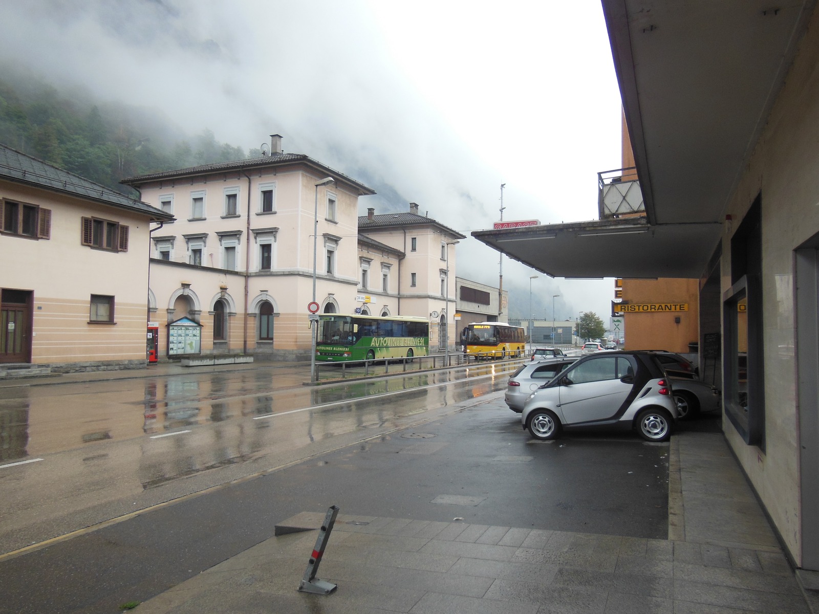 La stazione di Biasca in una foto d’archivio del 2012, precedente al rinnovo del nodo di interscambio.