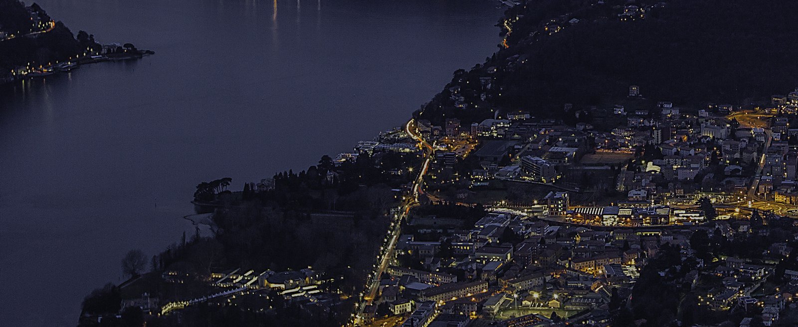 Panorama di Tavernola (Como). Foto d'archivio
