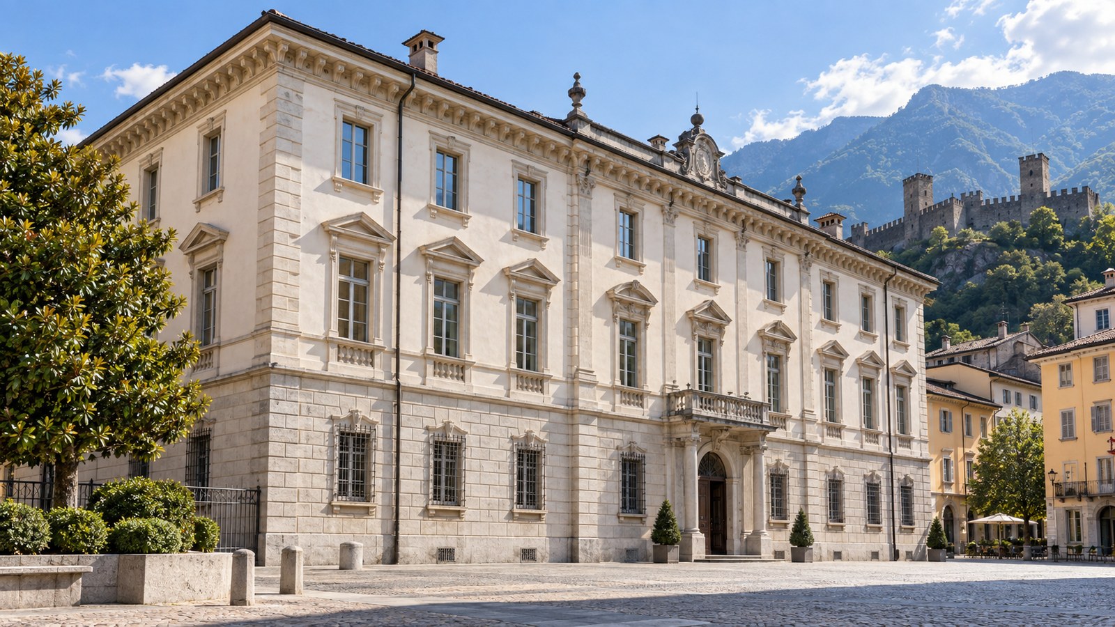 Palazzo delle Orsoline a Bellinzona, sede del Governo del Canton Ticino (immagine illustrativa)