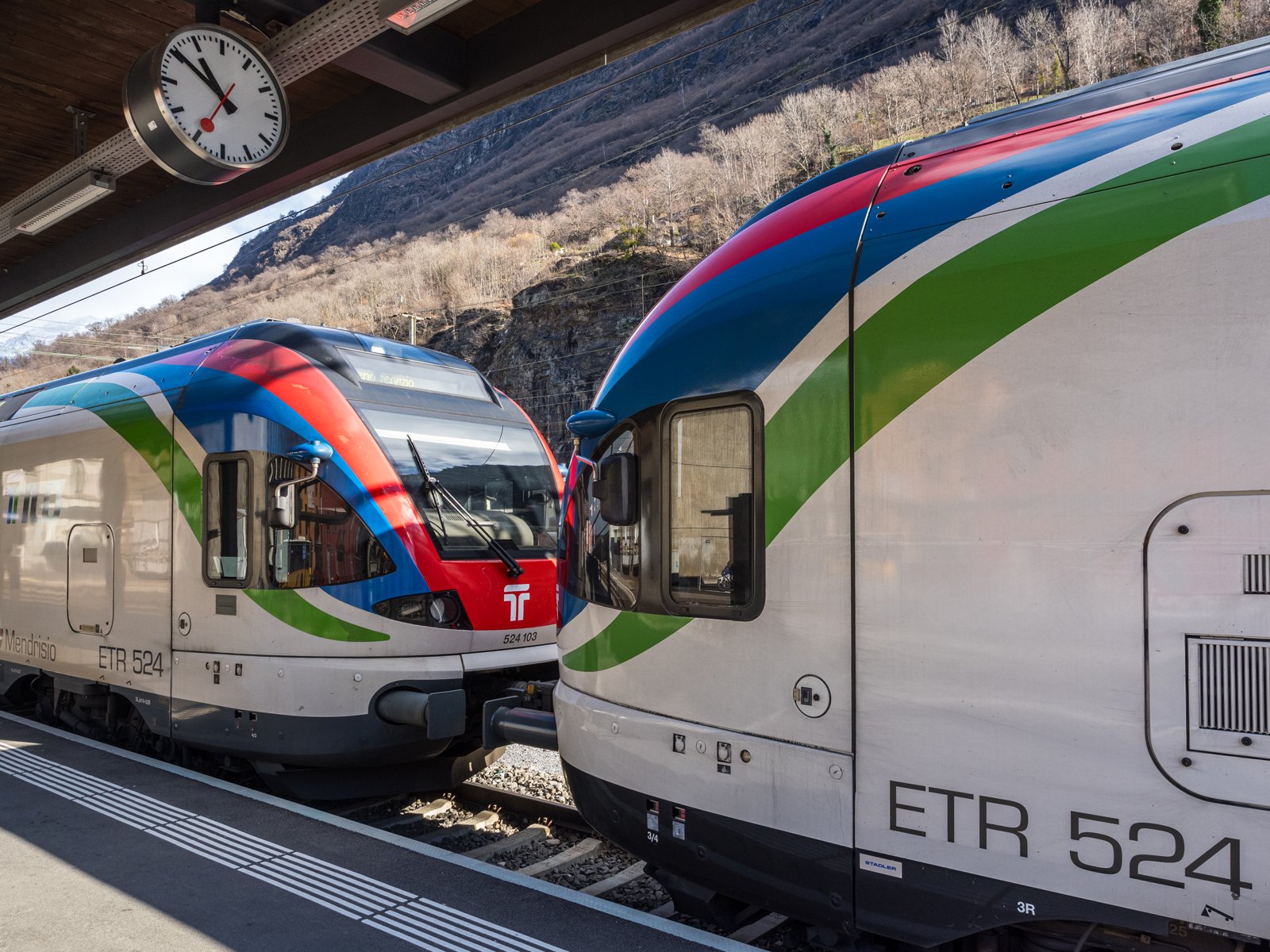Un convoglio TILO alla stazione di Biasca (foto d'archivio 2026).