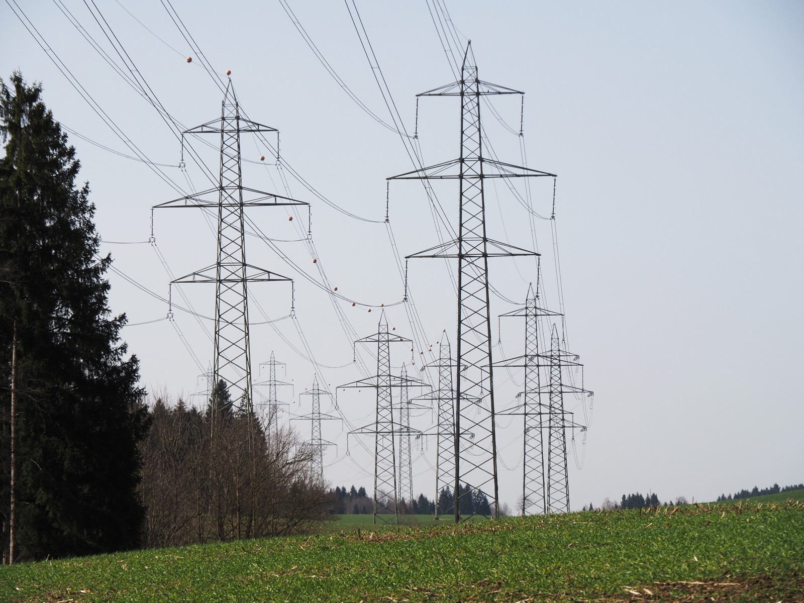 Linee ad altissima tensione della rete elettrica svizzera (foto d’archivio)