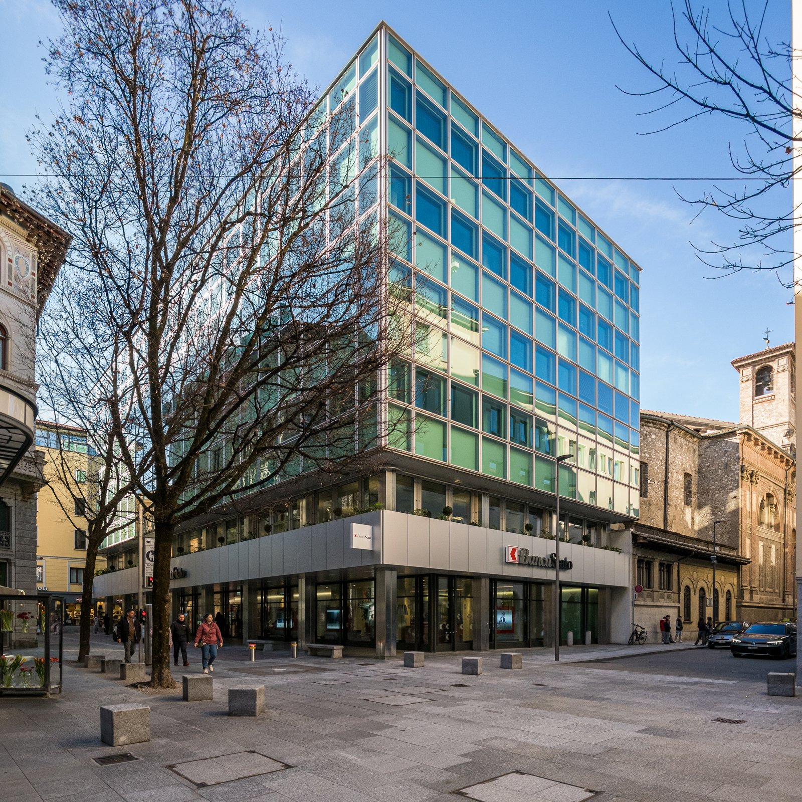 La sede di BancaStato a Lugano.