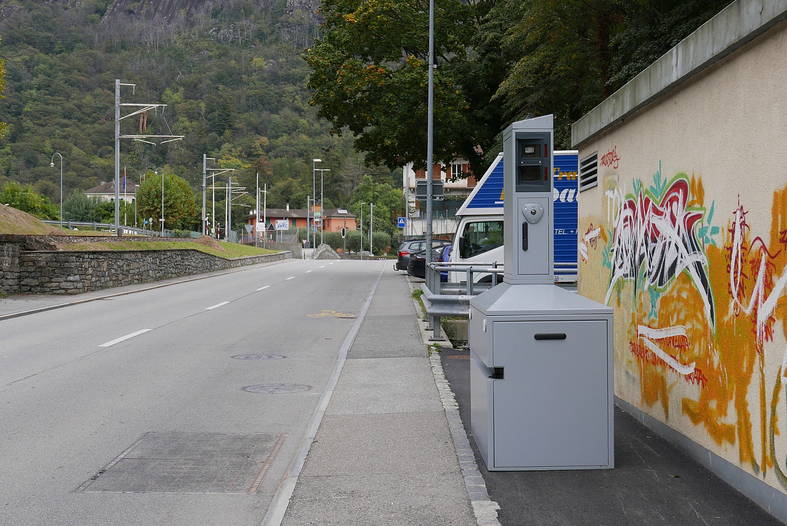Radar semifisso a Ponte Brolla, foto d’archivio del 14 ottobre 2019. L’immagine non ritrae i controlli citati nel comunicato.