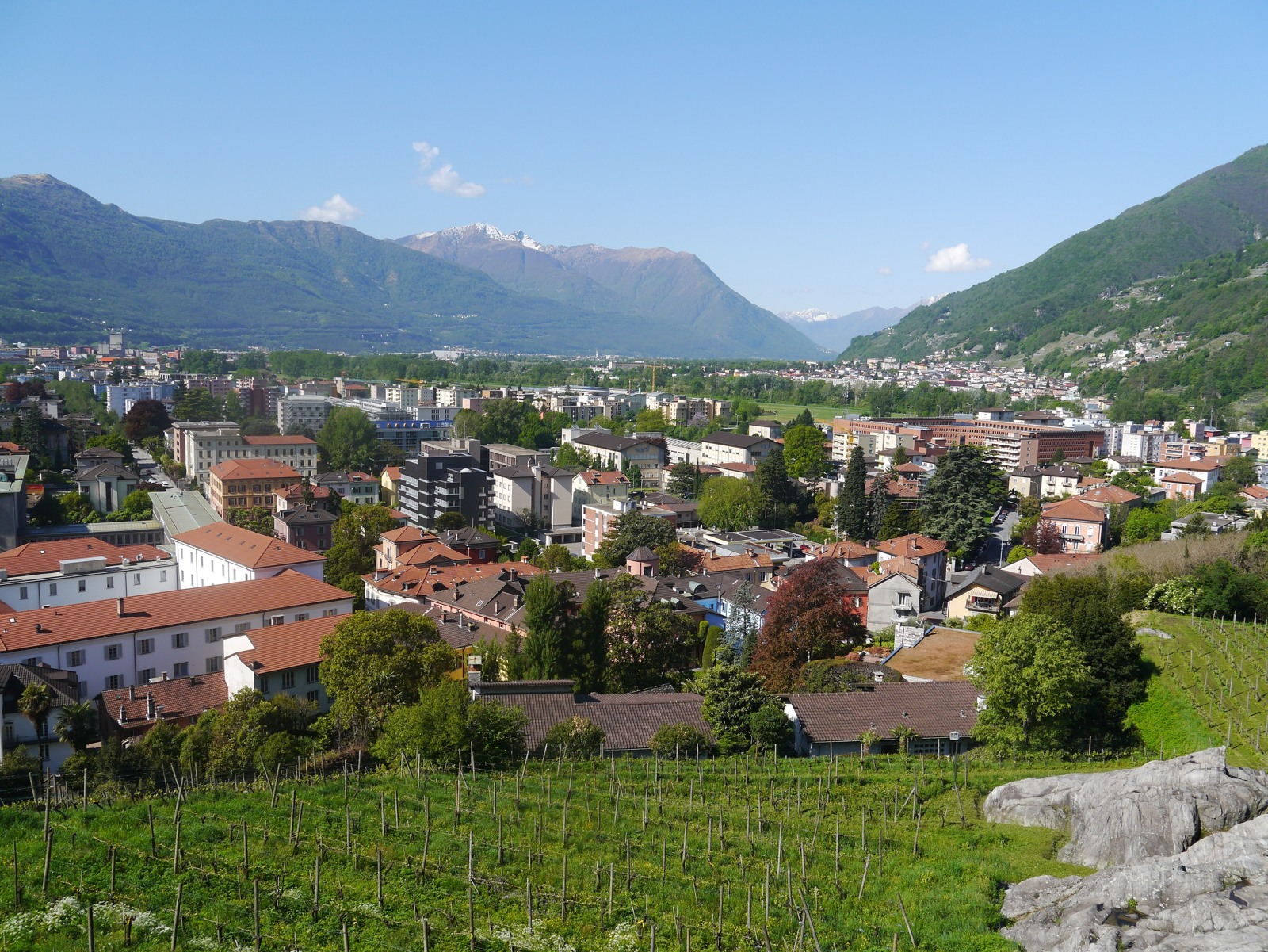 Veduta di Bellinzona, foto d'archivio del 3 maggio 2012.