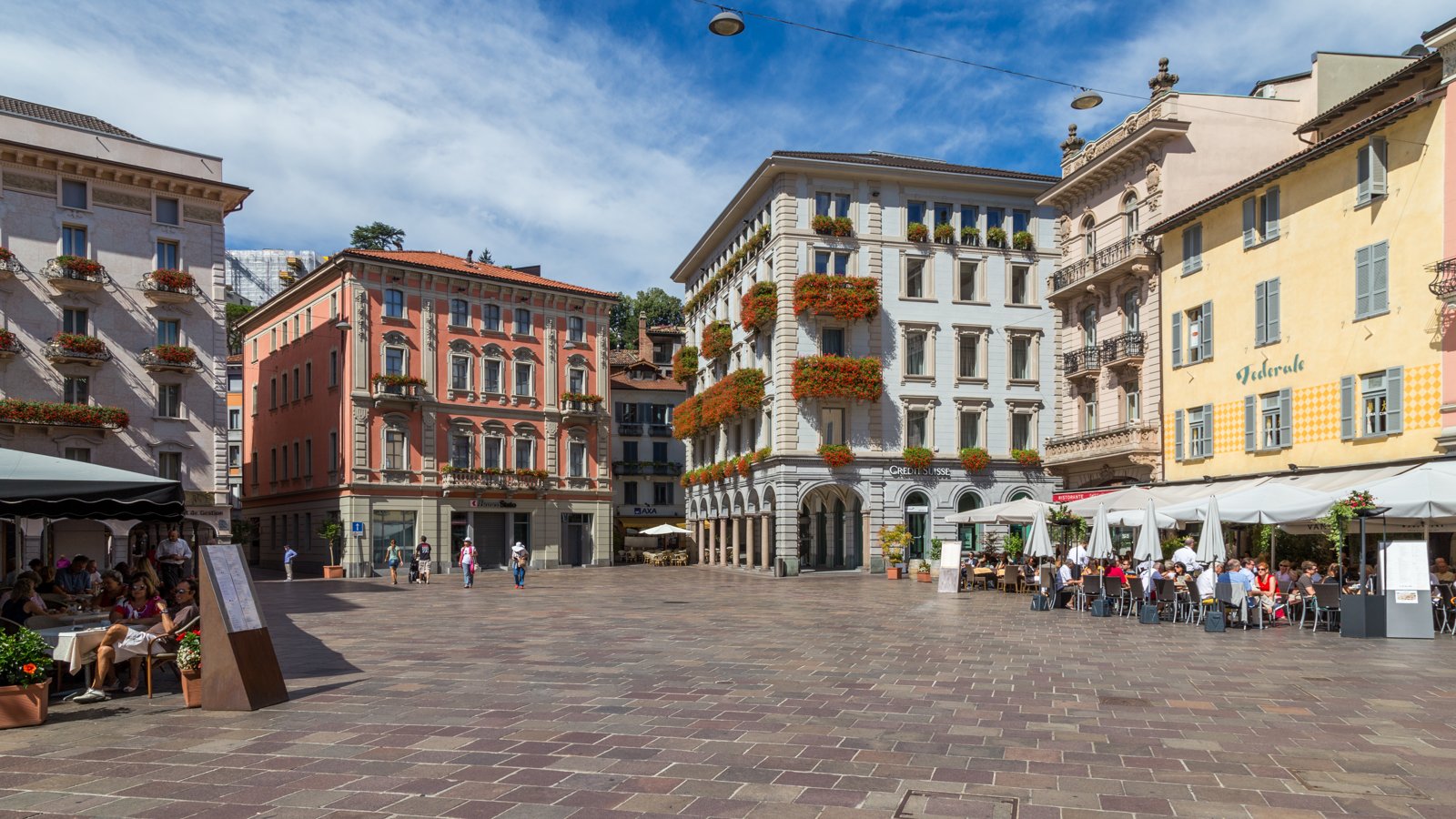 Scorcio del centro cittadino di Lugano (foto illustrativa d'archivio)