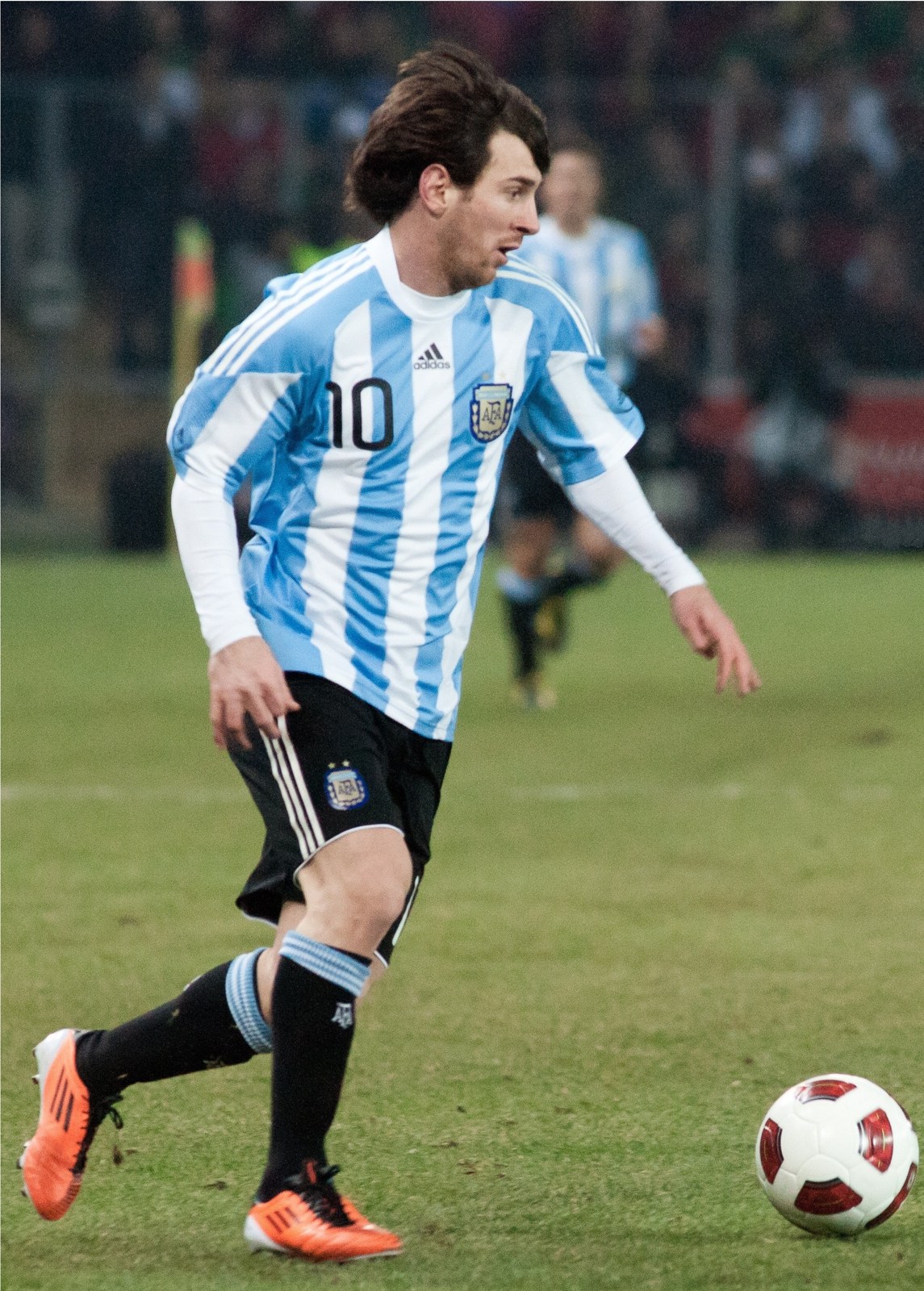 Lionel Messi con la maglia della Nazionale argentina (foto d'archivio).