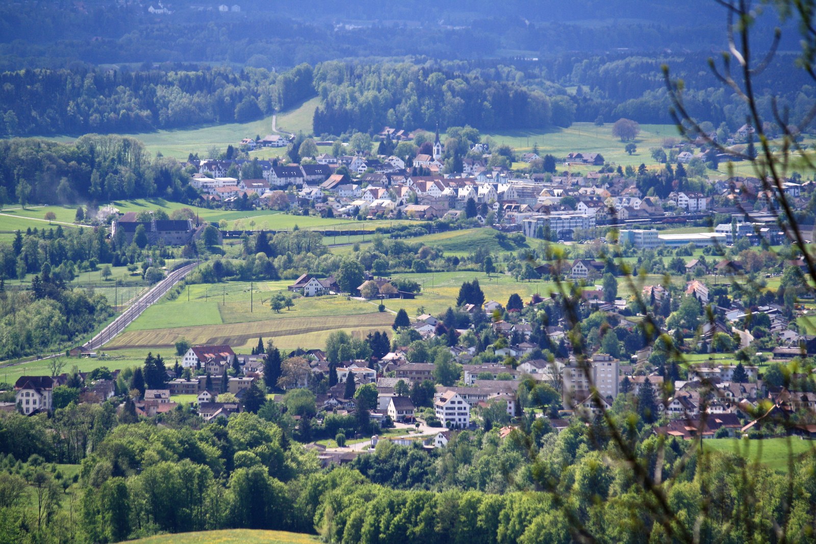 Una vista panoramica del comune di Bubikon, nel Canton Zurigo, dove si è verificato l incidente.