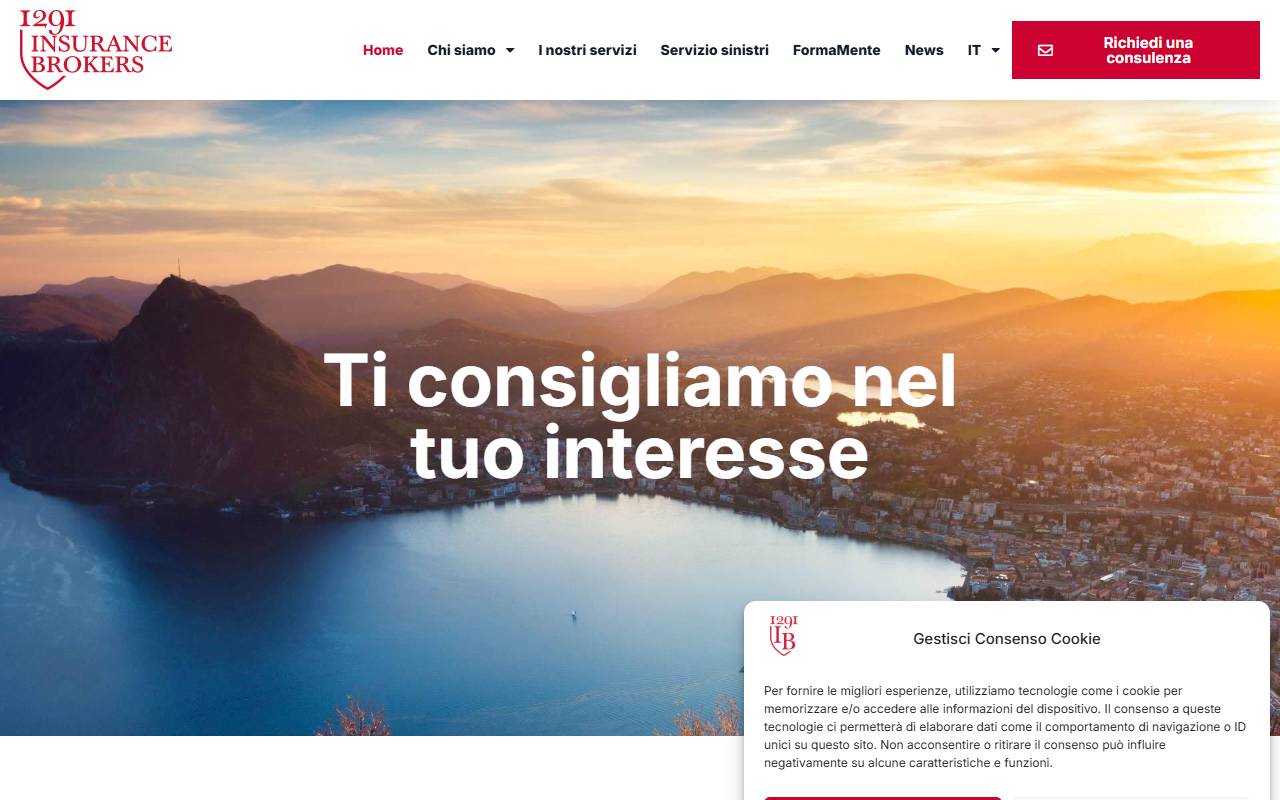Anteprima del sito: 1291 Insurance Brokers SA