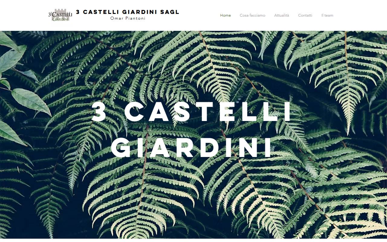 Anteprima del sito: 3 Castelli giardini Sagl