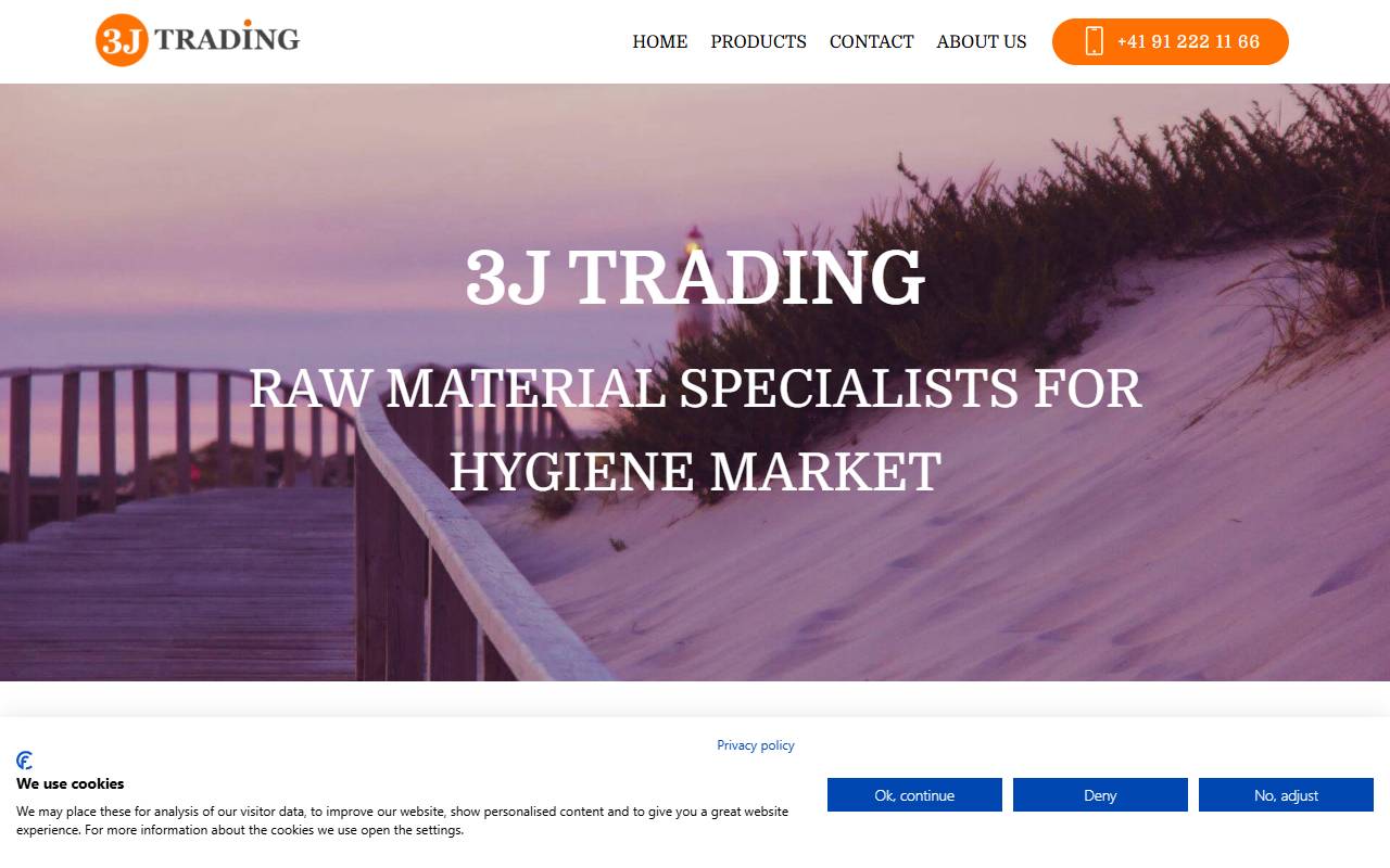 Anteprima del sito: 3J Trading SA