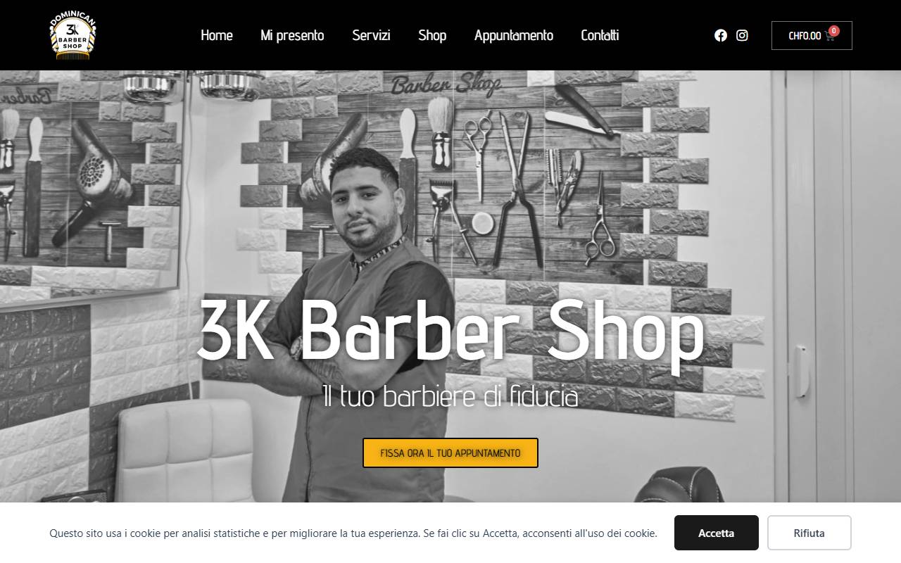 Anteprima del sito: 3k Barber Shop di Yvarionex Berroa Alfonso