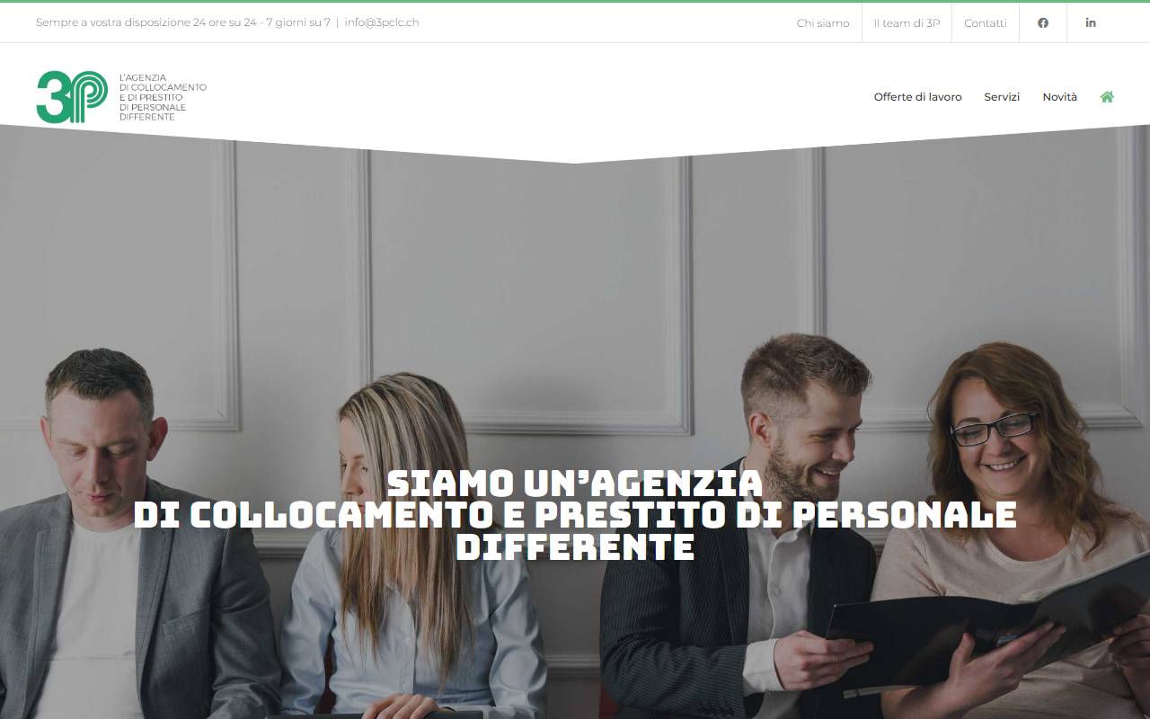 Anteprima del sito: 3P clc Sagl