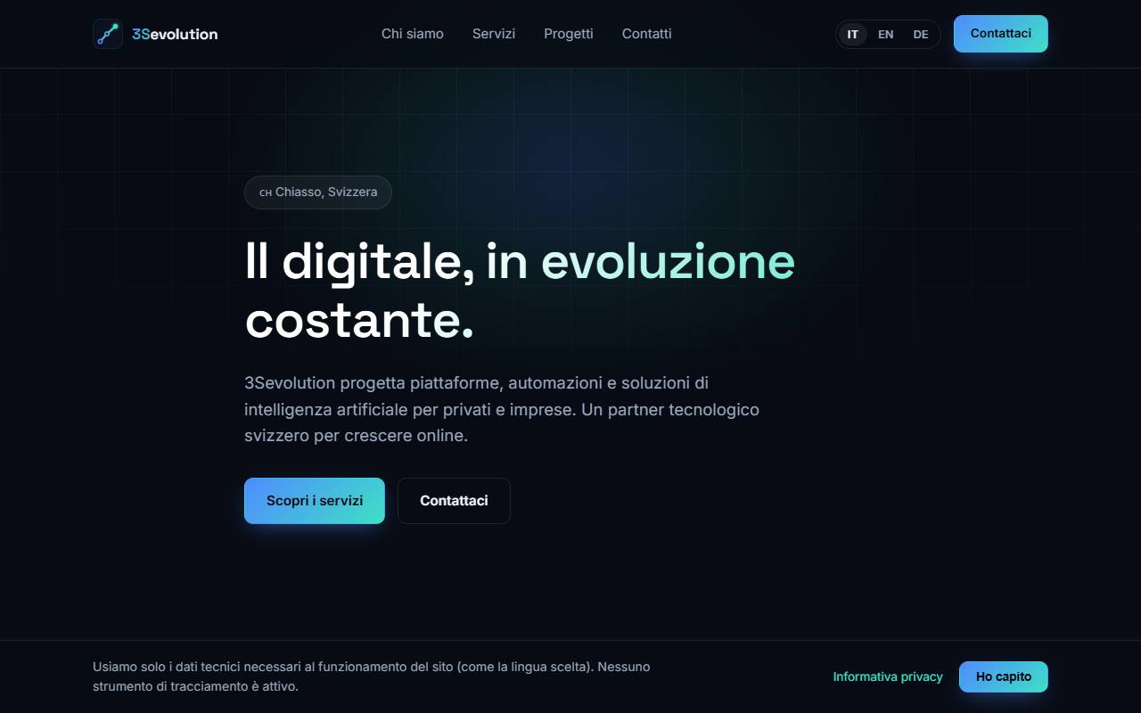 Anteprima del sito: 3Sevolution di Scirè Scappuzzo S.