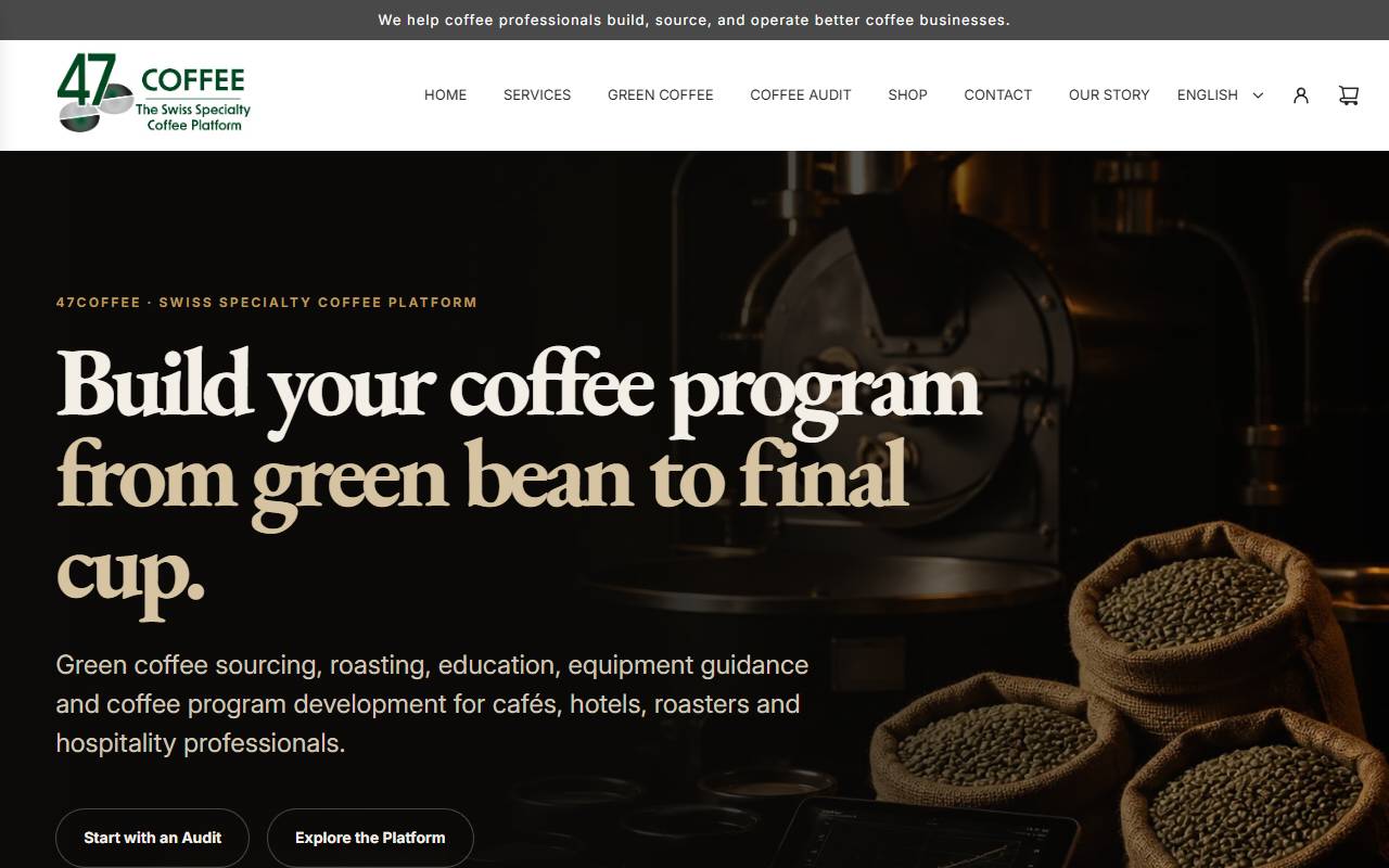 Anteprima del sito: 47Coffee Sagl