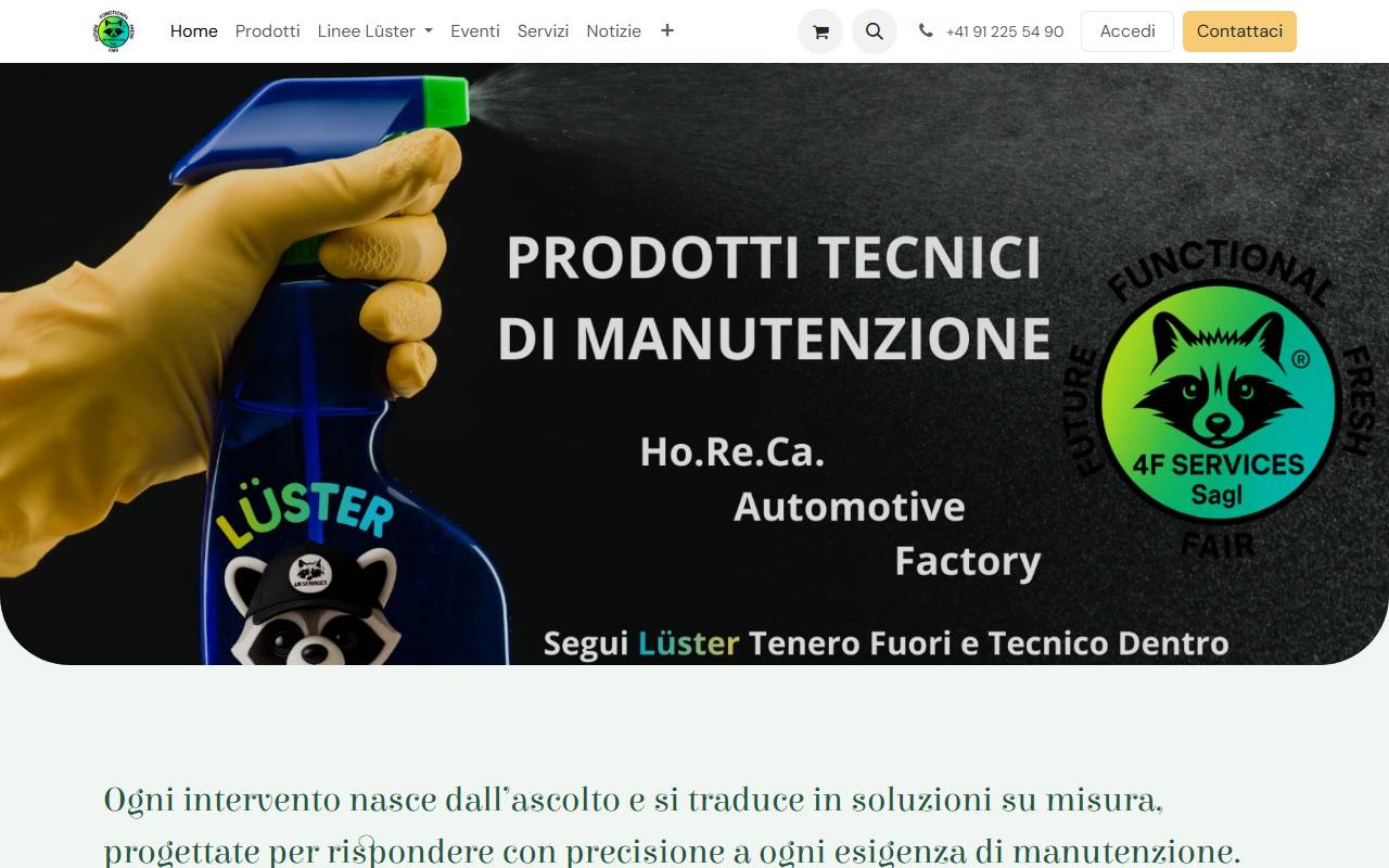 Anteprima del sito: 4F Services Sagl