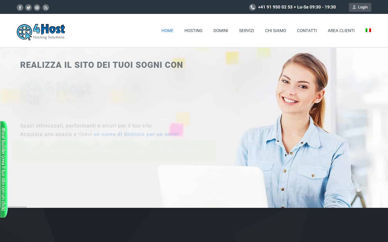 Anteprima del sito: 4Host di Roberto Santin