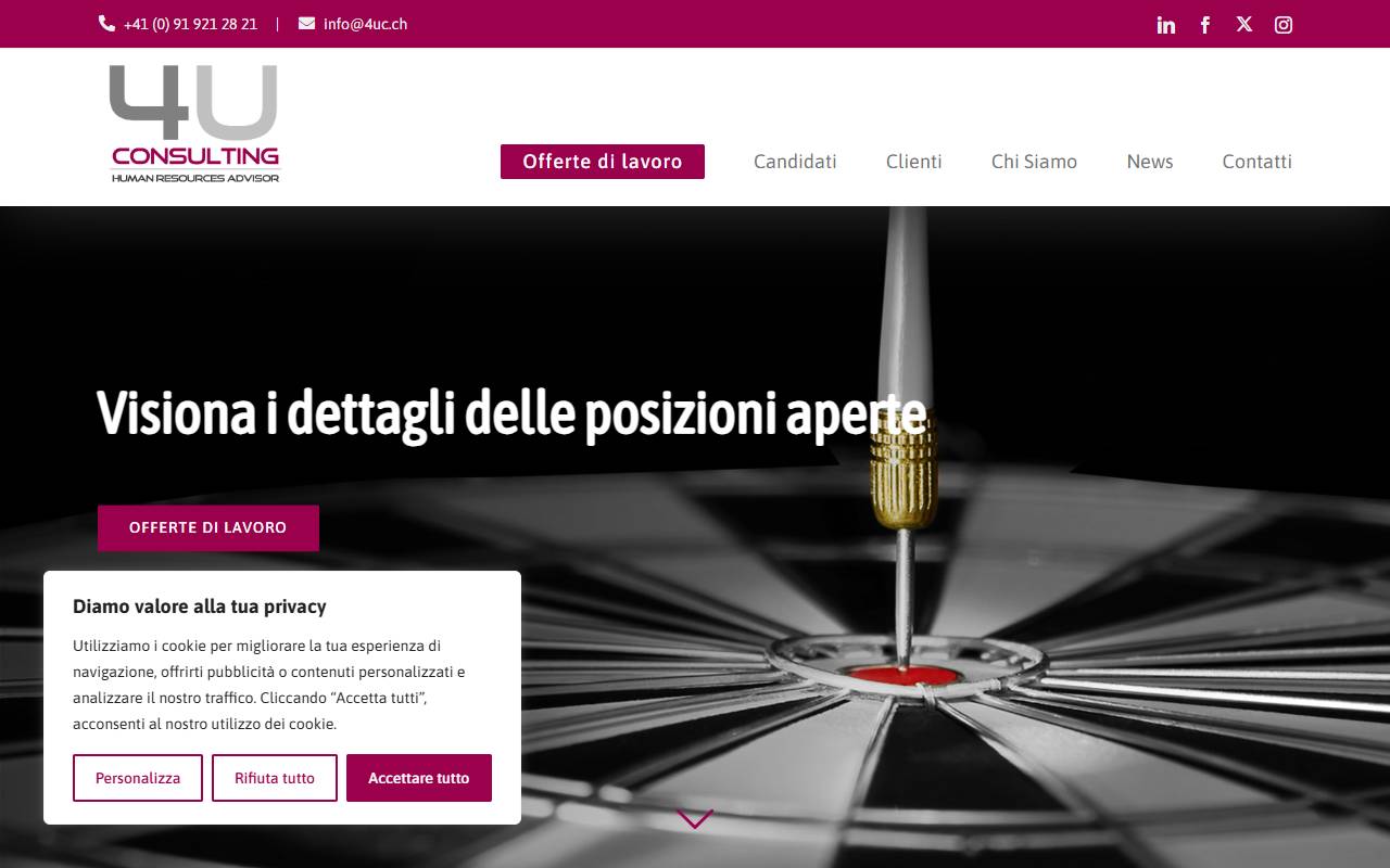 Anteprima del sito: For You Consulting Sagl