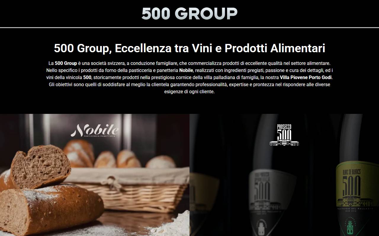 Anteprima del sito: 500 Group Sagl