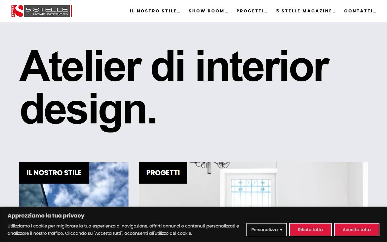 Anteprima del sito: 5 Stelle Home Interiors SA