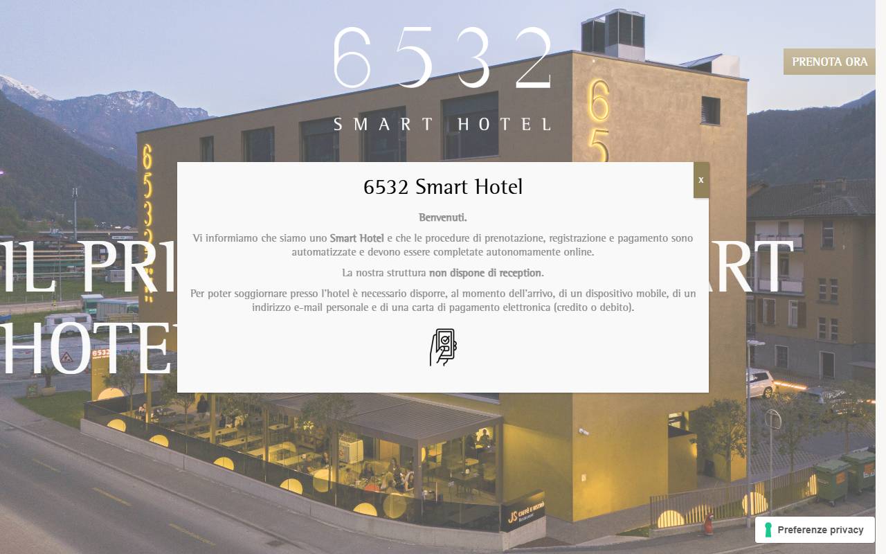 Anteprima del sito: 6532 Smart Hotel Sagl