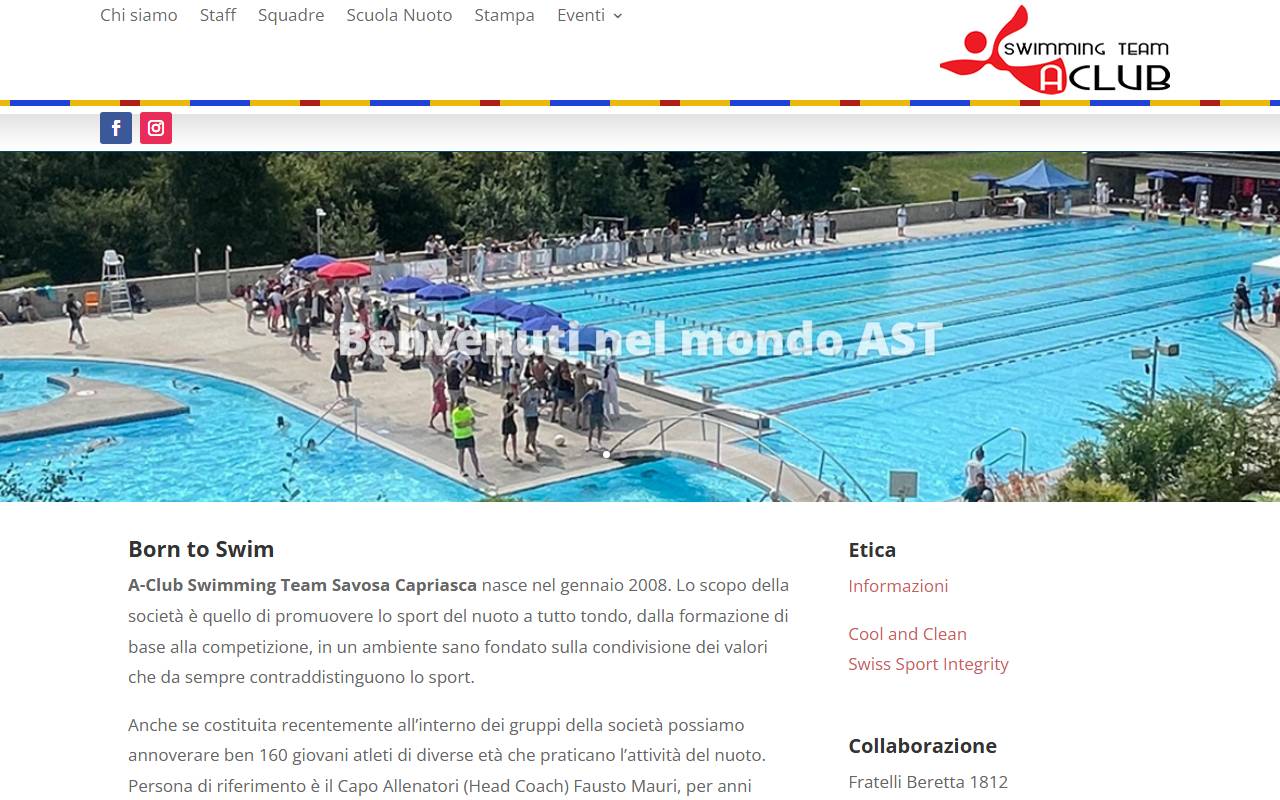 Anteprima del sito: A-Club Swimming Team Savosa SA