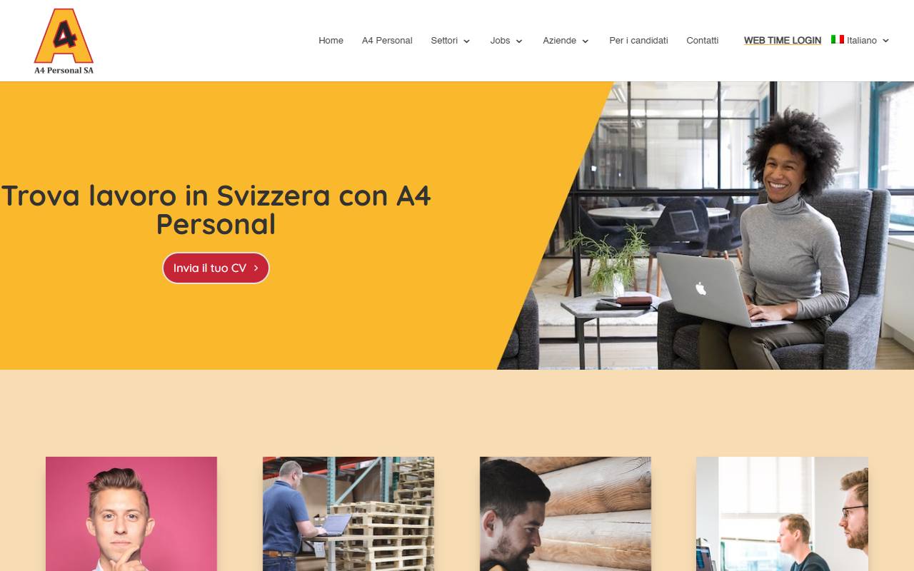 Anteprima del sito: A4personal AG